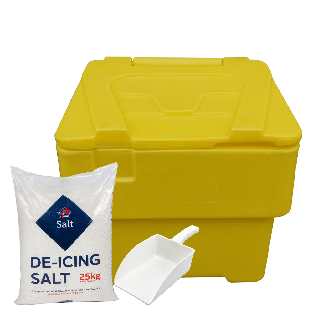 2 Cu Ft Grit Bin with Salt and Scoop