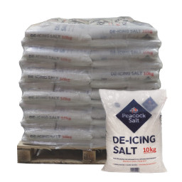 White De-icing Rock Salt - 120 x 10kg Bags - Full Pallet
